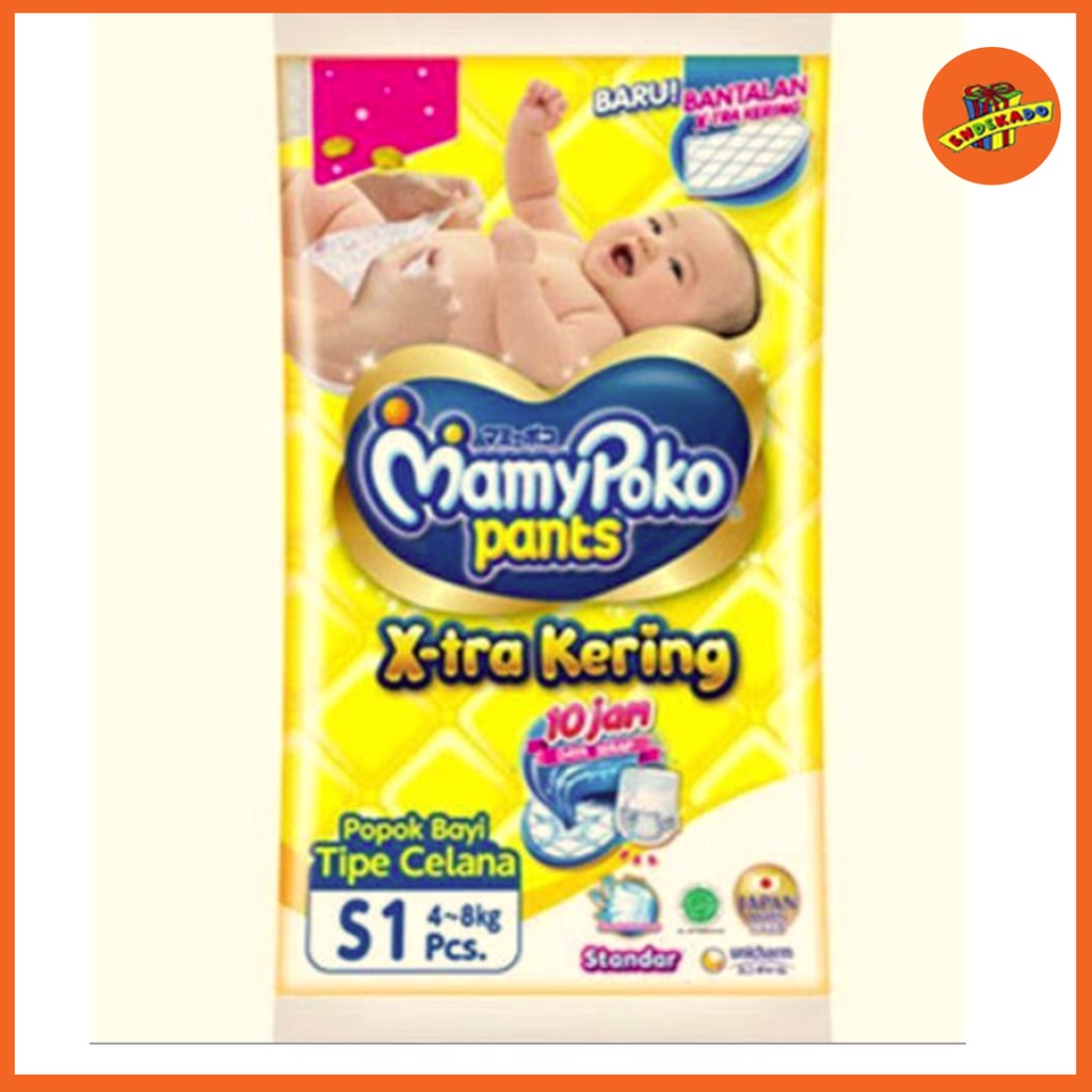 MAKASSAR! MAMYPOKO PANTS X-TRA KERING S1 10Pcs - Popok Celana