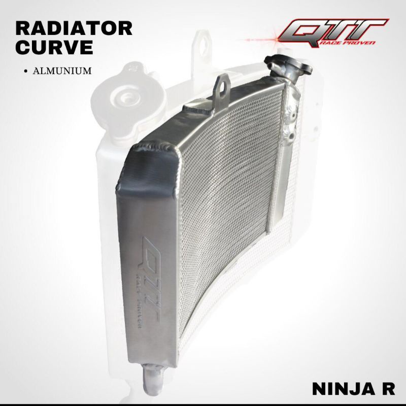 radiator QTT curve gambot ninja R RR atau ninja SS melengkung original Thailand