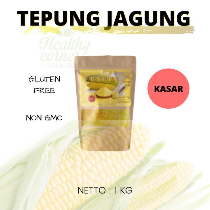 Mugo - Tepung Jagung Polenta Corn Meal Kasar Gluten Free Non GMO 1 Kg TERJAMIN