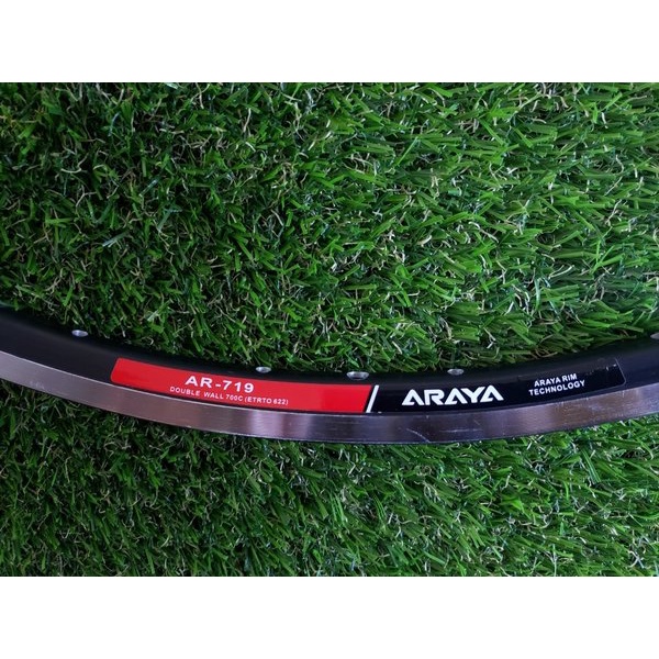 Velg Rims Fixie Roadbike 700C FV 32 &amp; 36 Hole FULL BLACK &amp; BLACK CNC . DOUBLE WALL. ARAYA AR-719