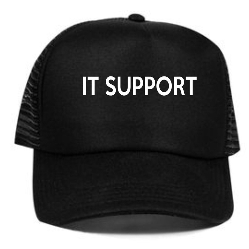 (COD) PALING TERLARIS / Topi Trucker Custom IT SUPPORT / Custom Murah