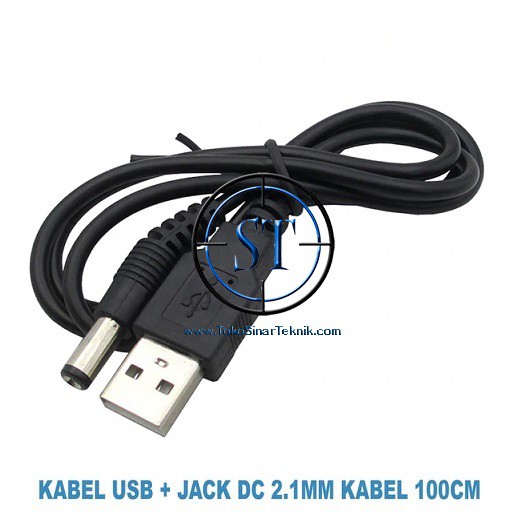 Kabel USB Male to Jack DC 2.1 mm Jek Power Cable DC Converter Konverter