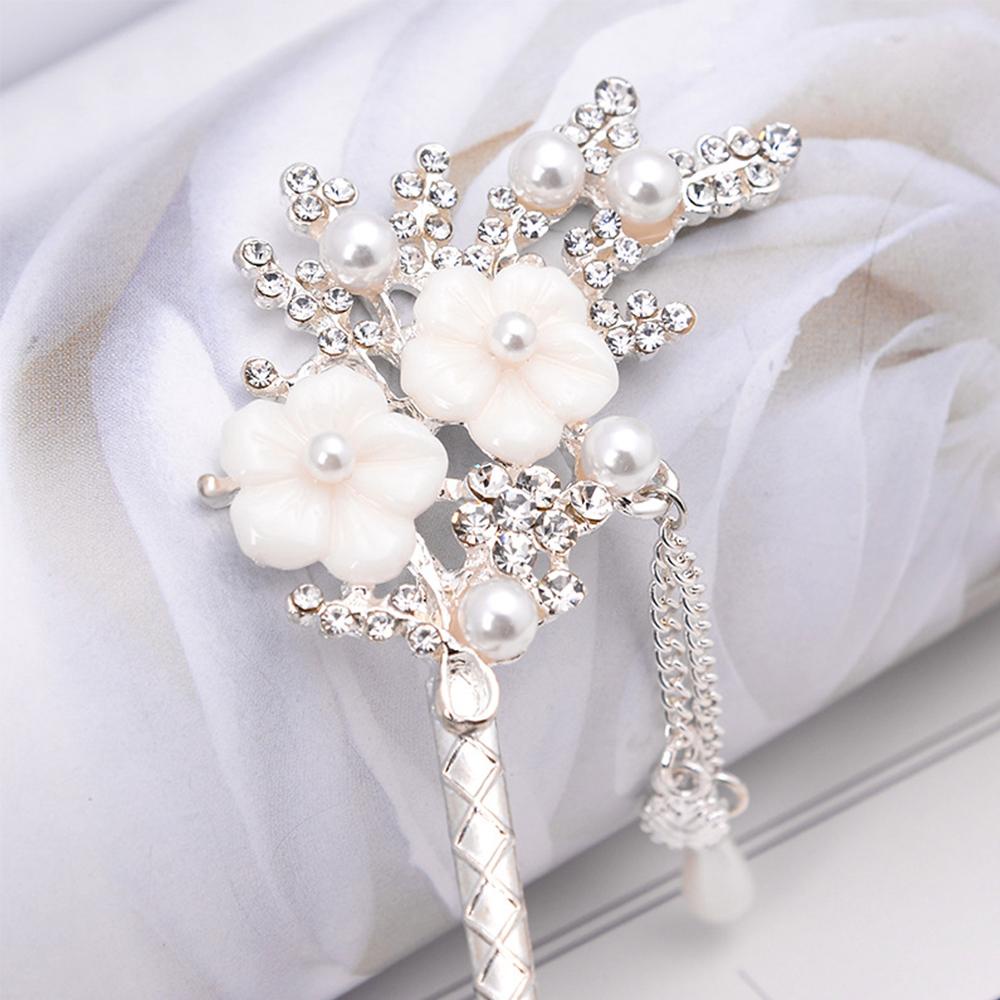 NEEDWAY Hair Sticks Jepit Rambut Vintage Rumbai Berlian Imitasi Alloy Gaya Cina Hair Chopsticks