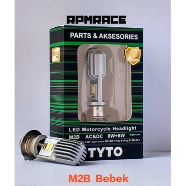 Lampu Led Depan Ayoto 2 Sisi M2B Cree Original Ac Dc 8 Watt H6  Beat Mio Vario Wave Absolut Mx Dll