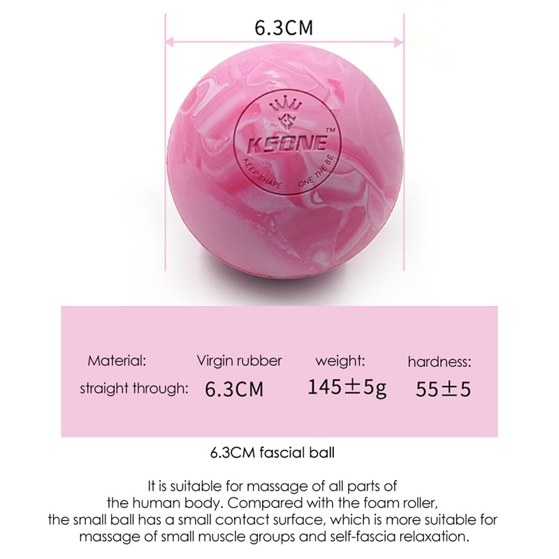 KSONE Lacrosse Massage Ball-Portable Fitness Massage Ball -Muscle Massage Roller-Relaxation Soft Massage Ball 3