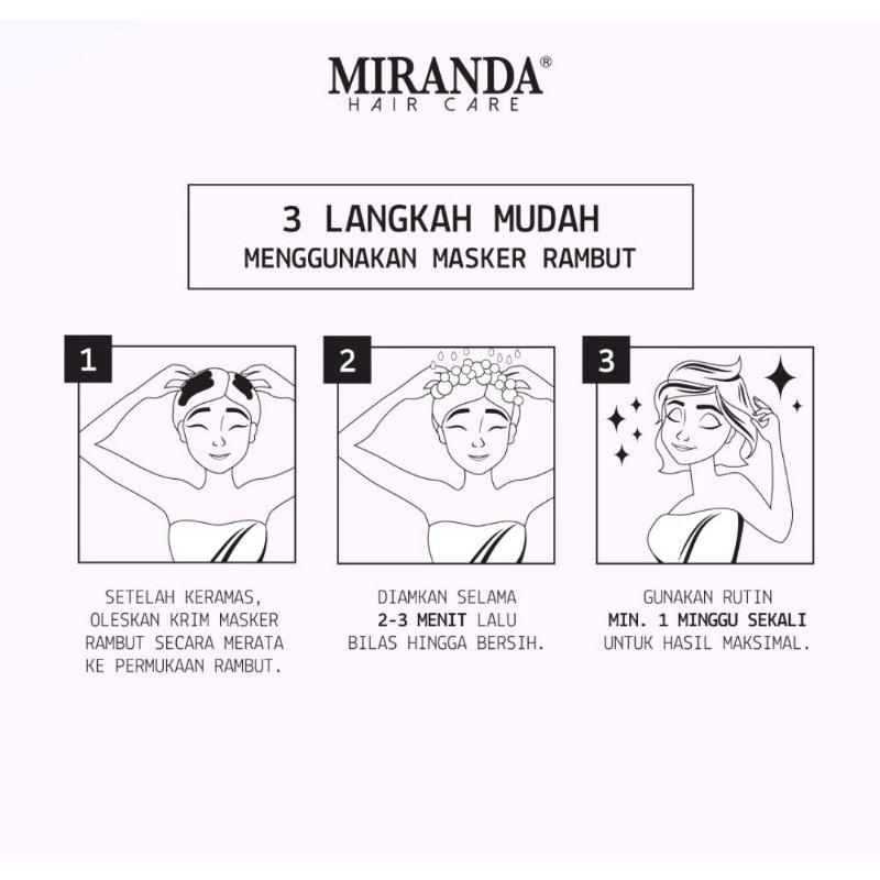 Miranda Hair Mask Sachet 30 gr