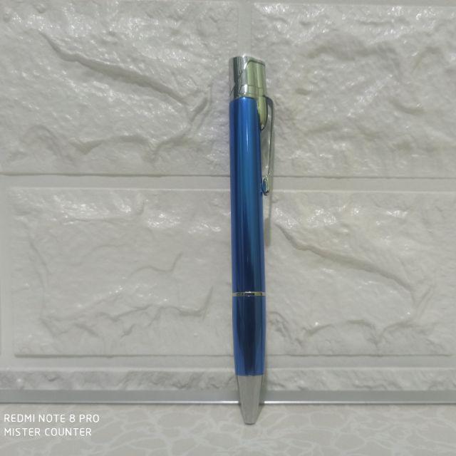PULPEN KOREK GAS EKSLUSIF STAINLESS / PULPEN KOREK UNIK / PULPEN MULTIFUNGSI KOREK API ISI ULANG-Biru
