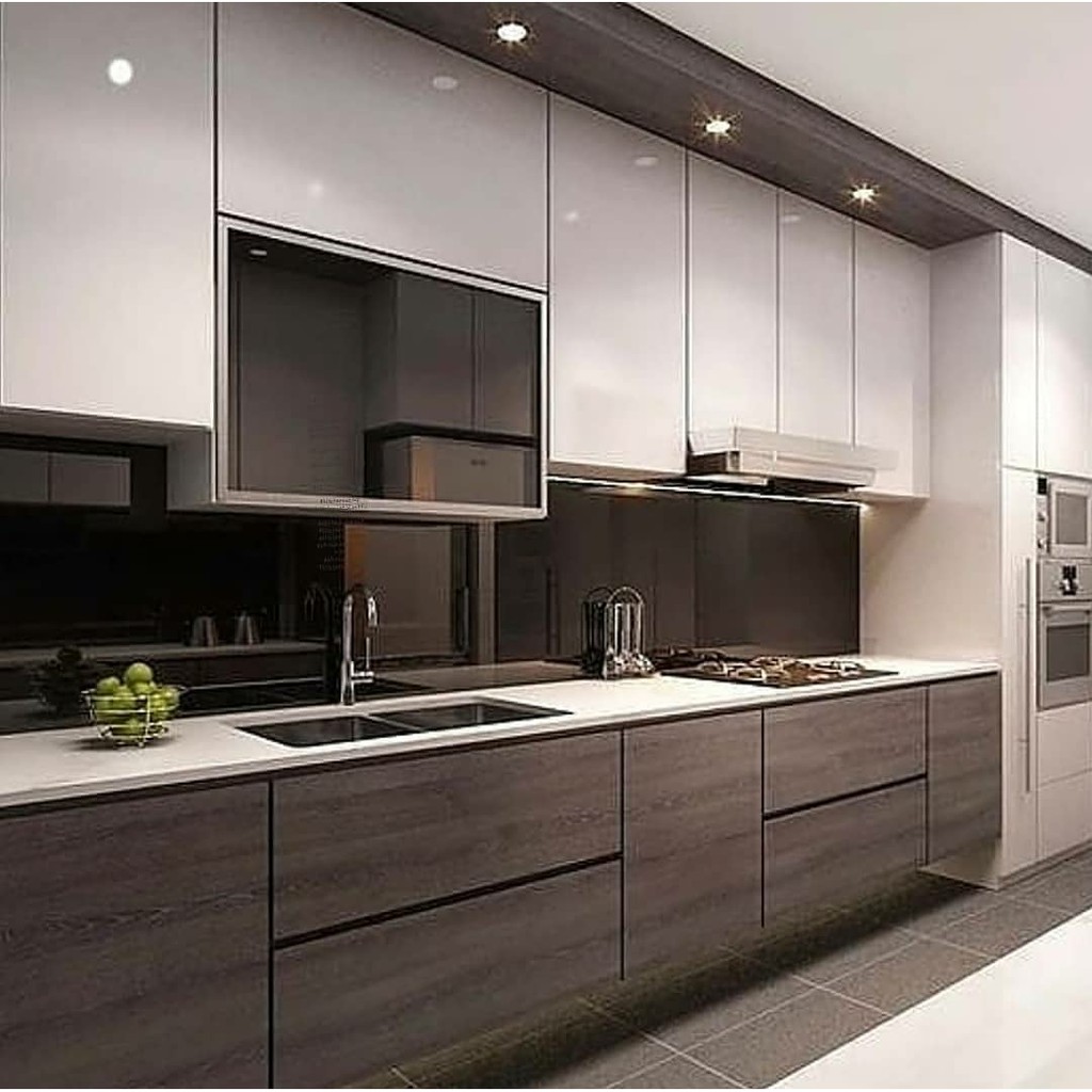 Kitchenset HPL Kayu Furniture Modern Minimalis  Kitchen set Custom Sidoarjo Gresik Surabaya Termurah