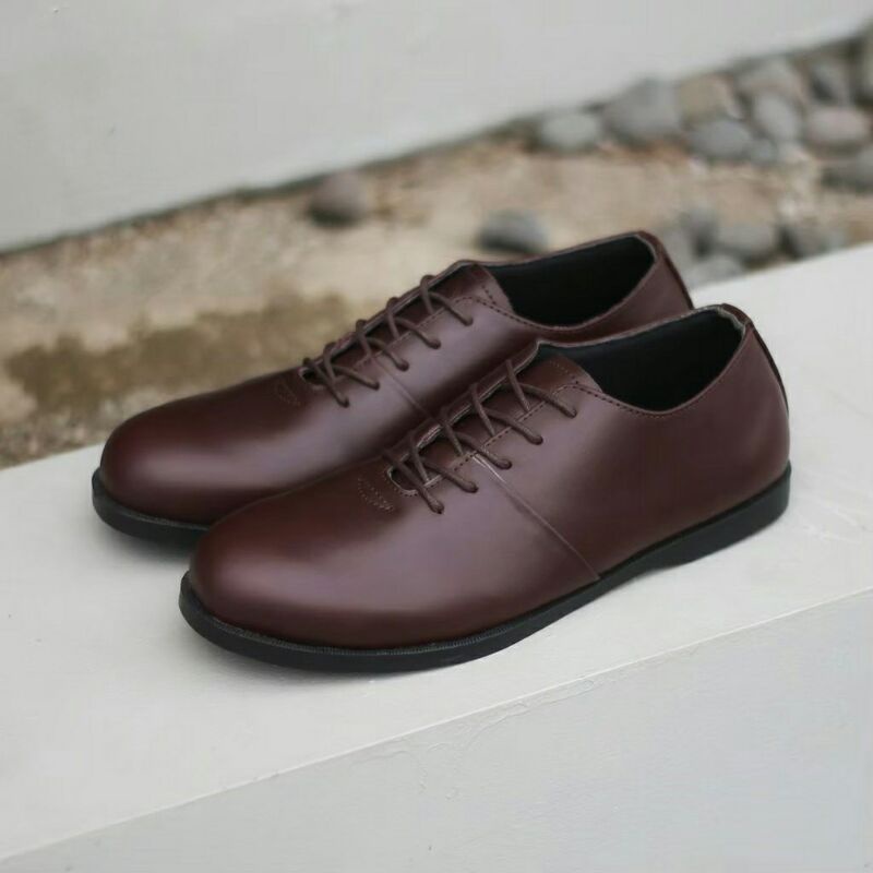 cod Sepatu Pantofel Pria Formal Kantor Branded Lokal Kulit Asli Original murah berkualitas