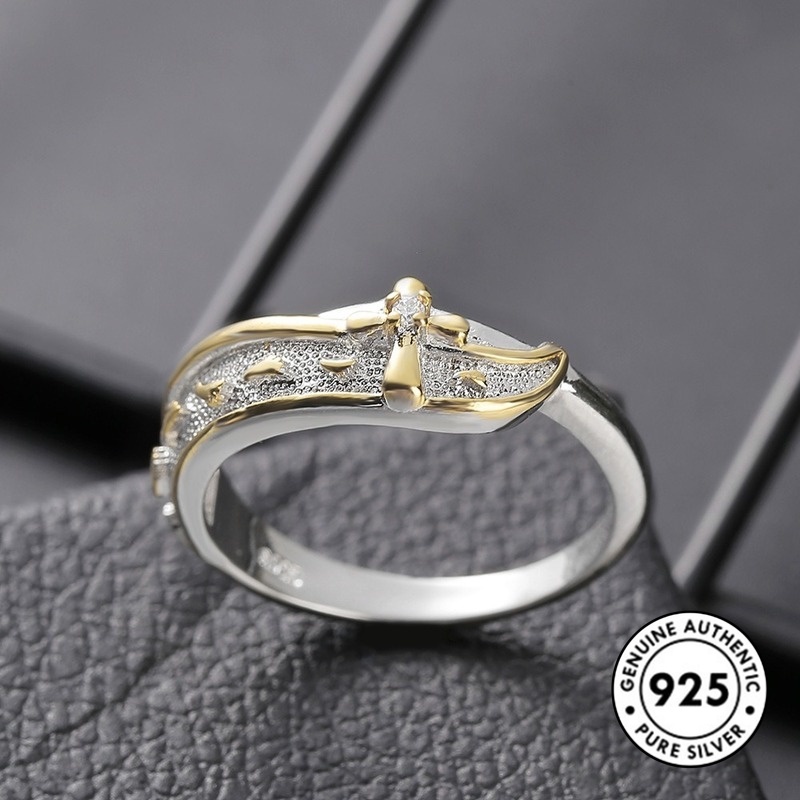 Cincin Lapis Silver 925 Motif Jejak Kaki Untuk Wanita