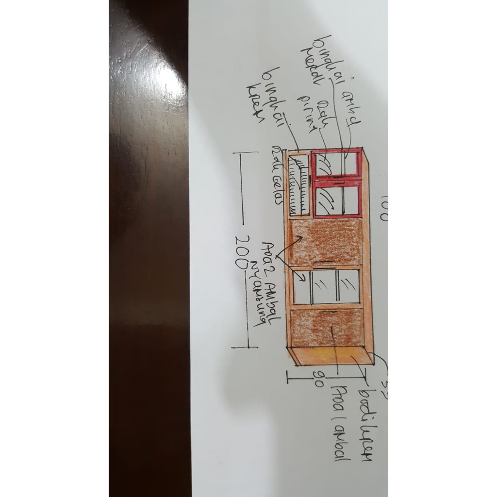 kitchen set atas 6 pintu