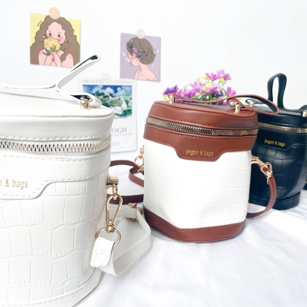 Handbag Tabung Saddle Slingbag Fashion Korea Tas Tabung Bag Wanita Selempang Handbag Slingbag IMPORT