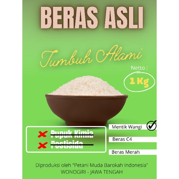 

beras tumbuh alami Beras Asli Beras sehat Beras organik Beras untul balita pandan wangi mentik wangi