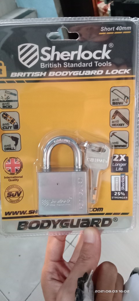 Gembok Anti Cairan Setan Anticut 40mm Pendek Sherlock