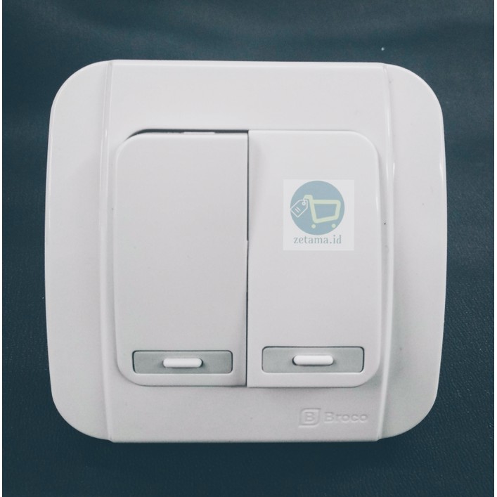 Perlengkapan Listrik - Saklar Broco - Saklar Saklar Seri Broco Galleo Saklar Double Broco Ib Produk