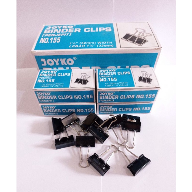 

PENJEPIT KERTAS / KLIP BINDER, BINDER CLIPS, JOYKO NO 155 / 32mm