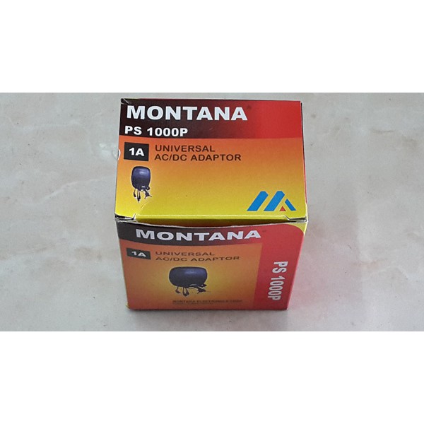 Adaptor 1A Montana 1.5v,3v,4.5v,6v,7.5v,9v &amp; 12v ( Multi output DC )