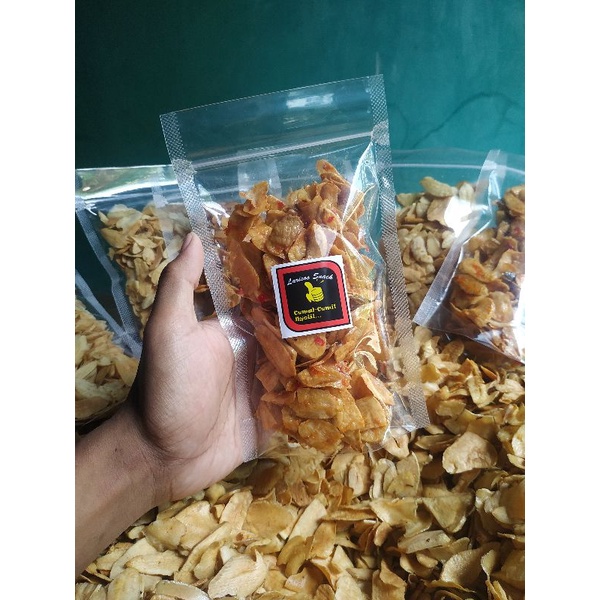 

Keripik gayam rasa pedas manis berat 100gr