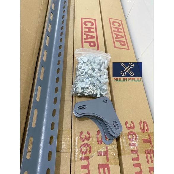 Siku Lubang Besi / Siku Besi ( Harga Pabrik ) Tebal 1,3Mm Panjang 3Meter Termurahh
