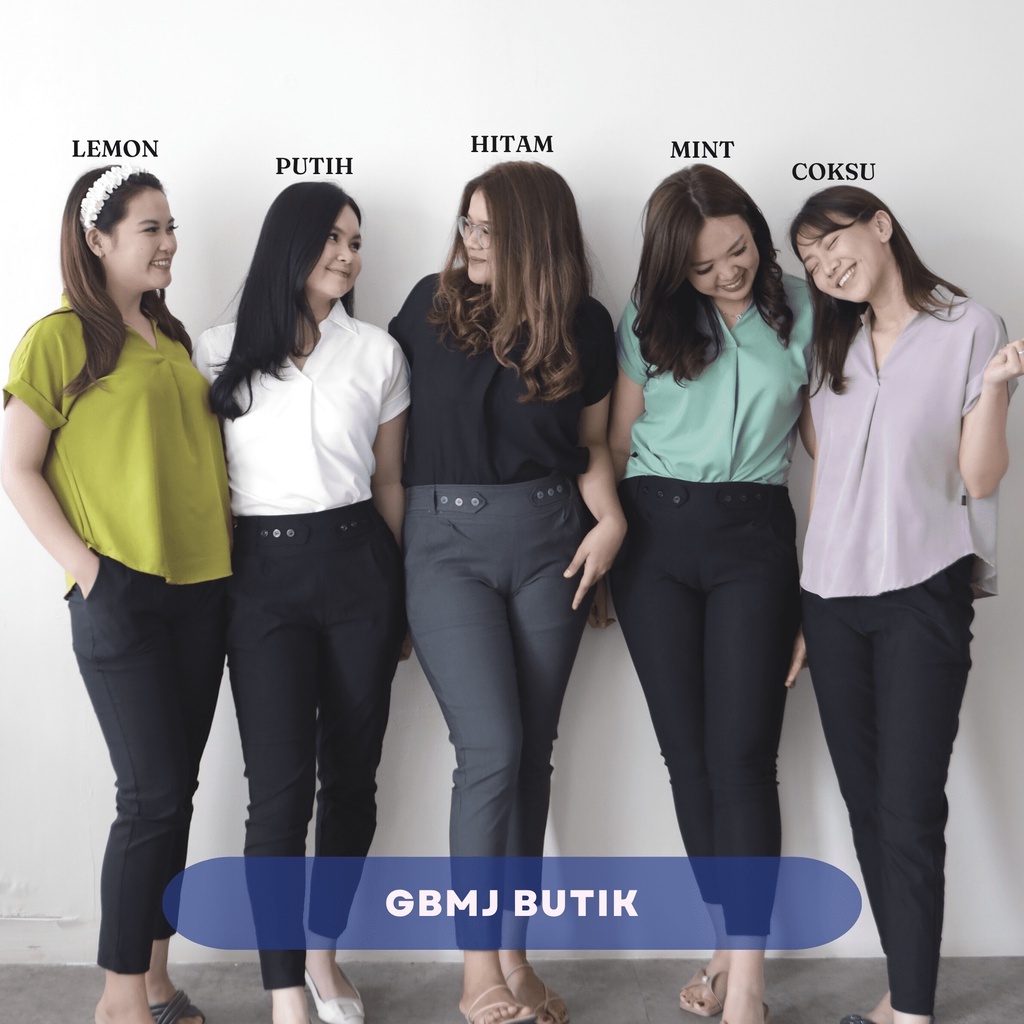 (COD) GBMJ Butik Blouse Wanita Korean Style Import Barlow Allsize Standar Jumbo S-XXL