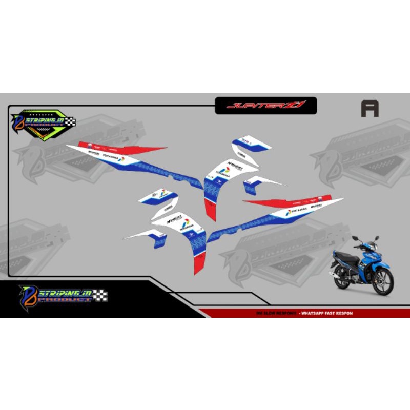 striping variasi sticker lis jupiter z1 jupiter z1 new injeksi mandalika semifull hampir full bodi l