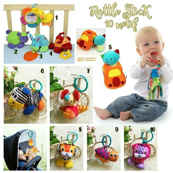 BONEKA Gantungan Stroller Rattle Mainan Bayi - Mainan Bayi Rattle Berbunyi