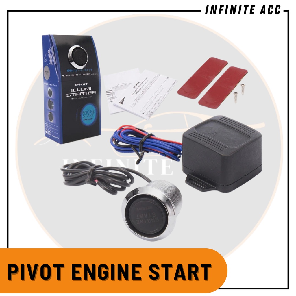 Pivot Engine Start Button l Tombol Starter Kunci Mobil LED