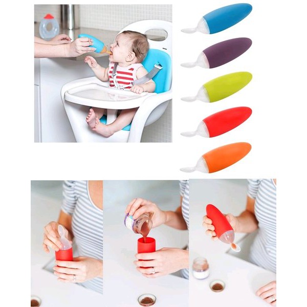 Boon - Squirt Silicone Baby Food Dispensing Spoon B10122 B10123 B10124 B10125