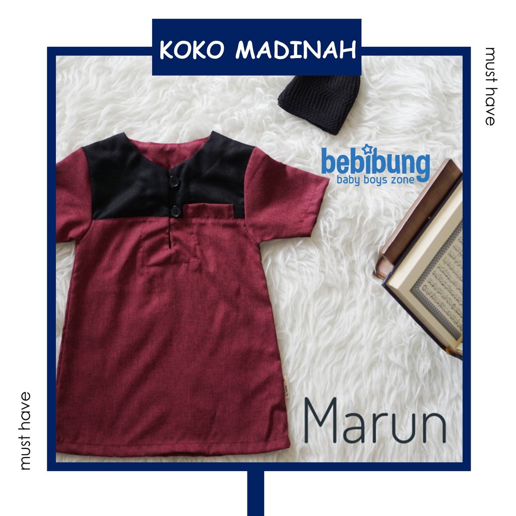 MADINAH warna KOKO BAYI NEWBORN AQIQAH ANAK LAKI KATUN MADINAH PECI RAJUT KOKO GAMIS QOMIS TURKIBEBI