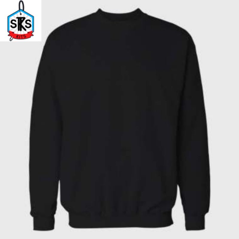 SWEATER HITAM POLOS PRIA WANITA DEWASA MURAH