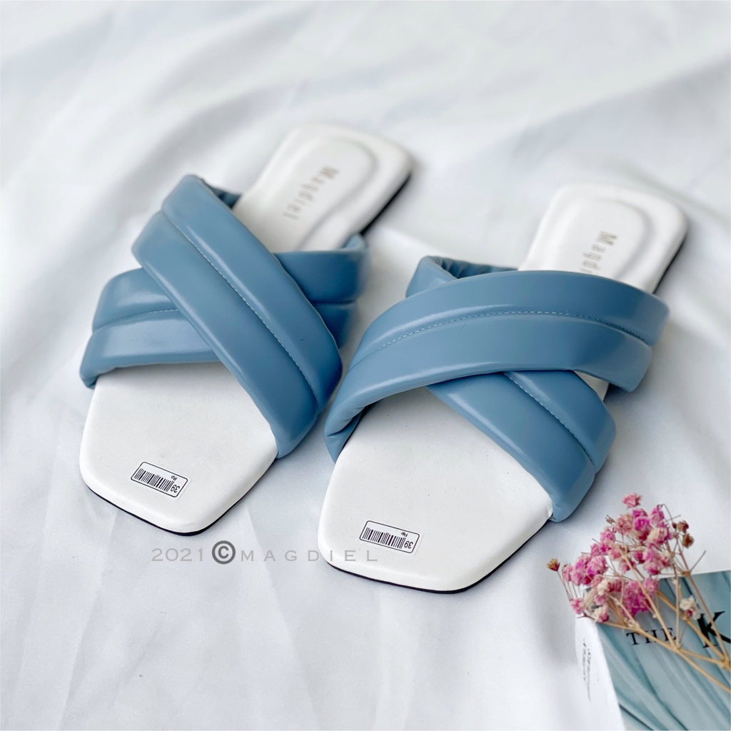 Dazel Sandal Wanita Puffy-Biru