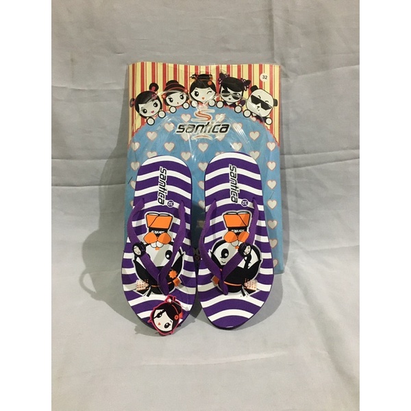 Sandal jepit karakter anak perempuan SANTICA OCHI PURPLE