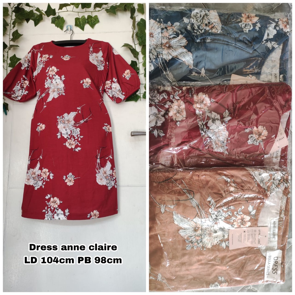 dress anne claire baju tidur anne claire lengan balon