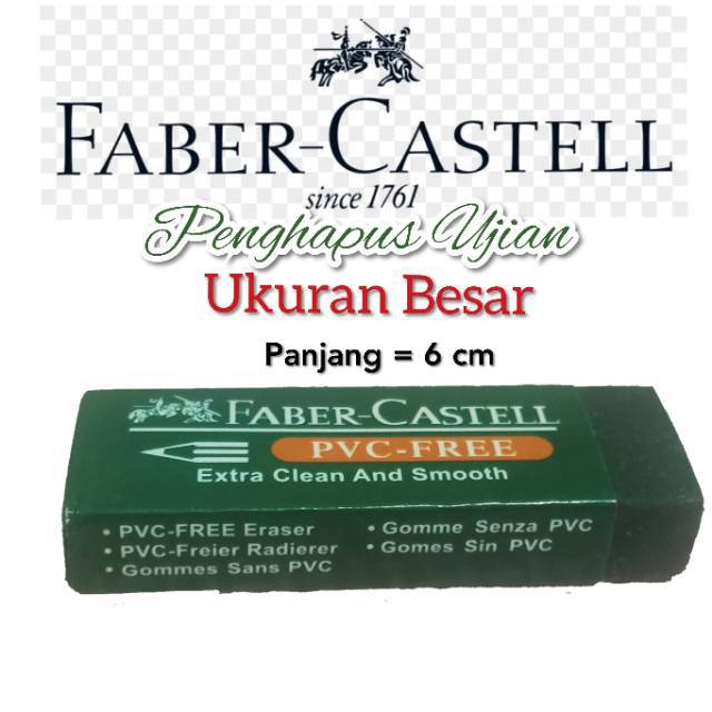 Penghapus Faber Castell Besar, hapusan pensil ujian