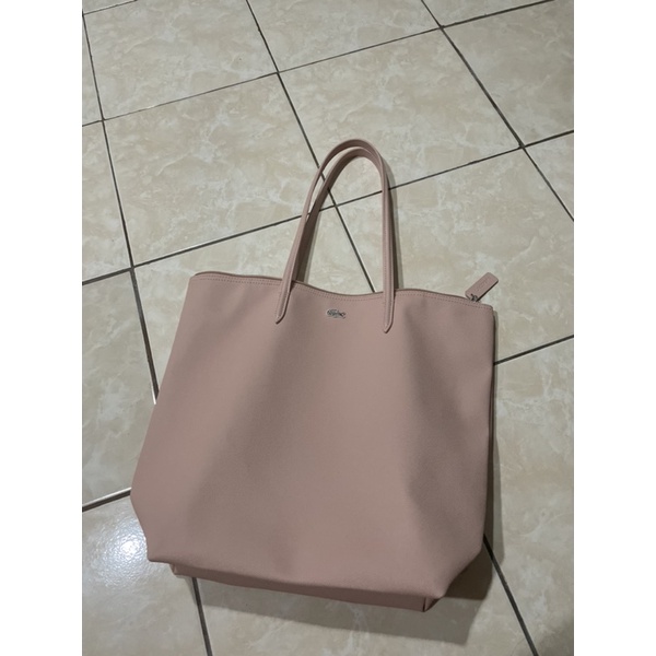 Lacoste Bag Vertical Zip Tote - Pink