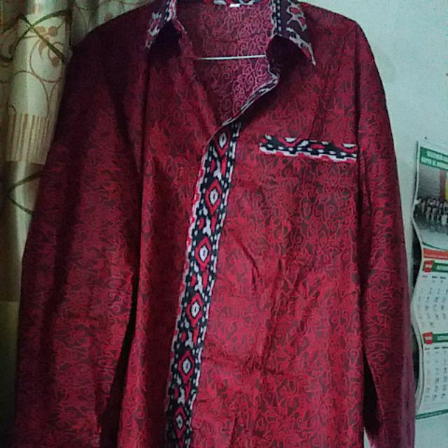 Batik Couple Keluarga Sarimbit Blouse Gamis Mega Mendung Super Jumbo