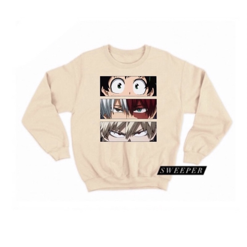 SWEEPER - TERLARIS BASIC SWEATER BOKU NO HERO ACADEMIA PRIA &amp; WANITA M-XL