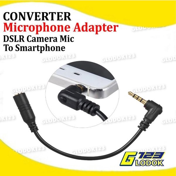 Andoer Kabel Converter Camera Microphone Ke Smartphone TRS to TRRS