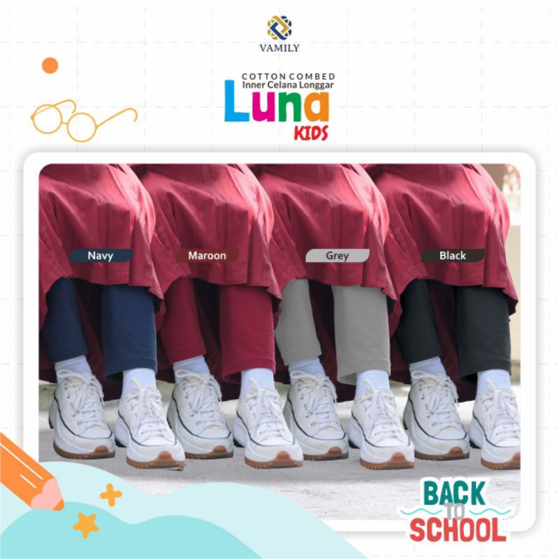 Celamis Anak Celamis Sekolah Katun Polos Luna Combed