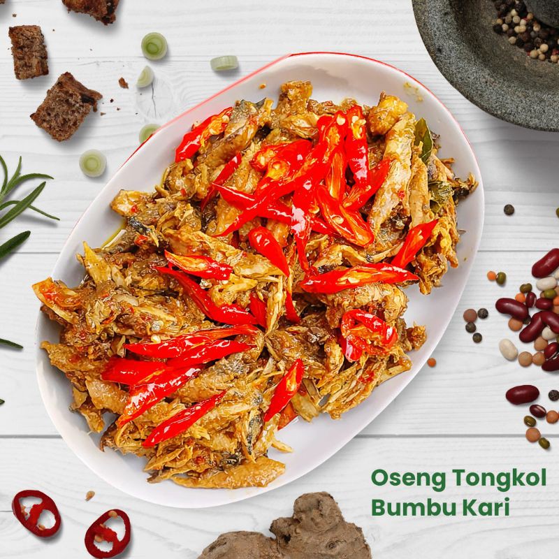

Oseng Tongkol Suwir Bumbu Kari Non MSG 250gr