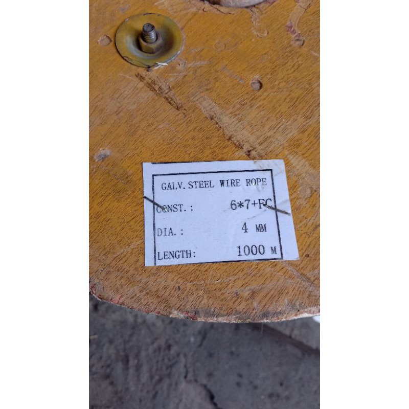 Kawat seling baja galvanis 4mm/sling galvanis wire rope 4mm