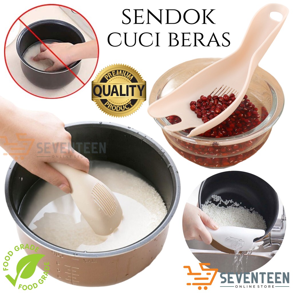 SENDOK CUCI BERAS SARINGAN BERAS / ALAT PENCUCI BERAS / ALAT DAPUR MULTIFUNGSI