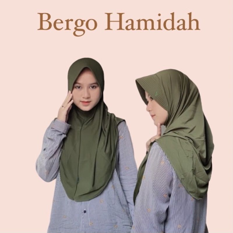 ✨NAGIHI✨ Bergo Hamidah / Bergo Jersey menutup dada / Hijab jersey