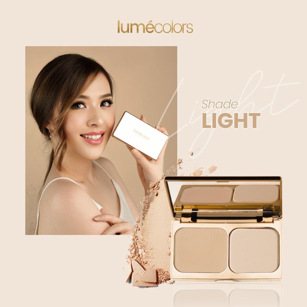 Lumecolors Compact Powder Two Way Cake with Oil Control Bedak Padat Lumecolors Tahan Hingga 16Jam