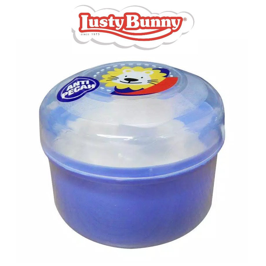 Lusty Bunny Baby Powder Case Oval - Tempat Bedak Bayi - Anti Pecah - Lusty Bunny Mini Powder Case