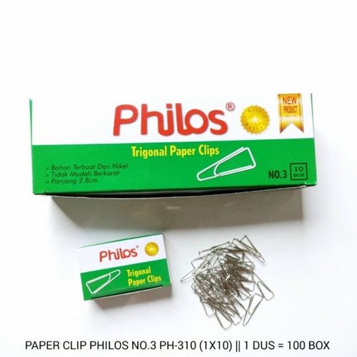 

Trigonal Clips No. 3 | Klip Kertas PH-310 Trigonal Paper Clips No. 3 Atom