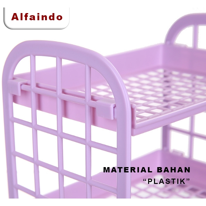 Alfaindo Rak Plastik Mini Serbaguna 2 Susun Awet dan Kokoh RT011