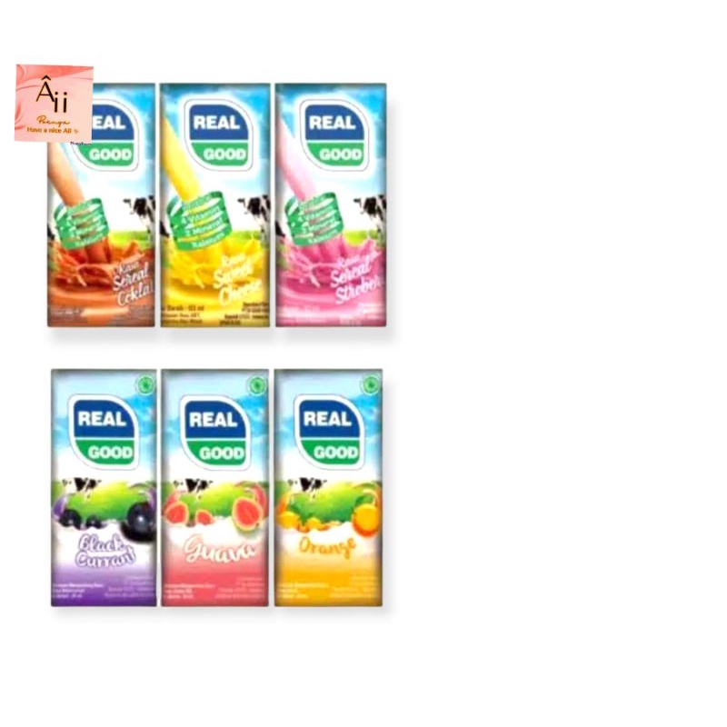 

Real good 50ml susu bantal kemasan mini size netto 50ml
