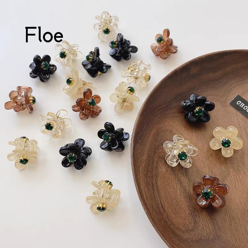 Fl Jepit Rambut Bentuk Bunga Mini Aksen Berlian Imitasi Untuk Wanita
