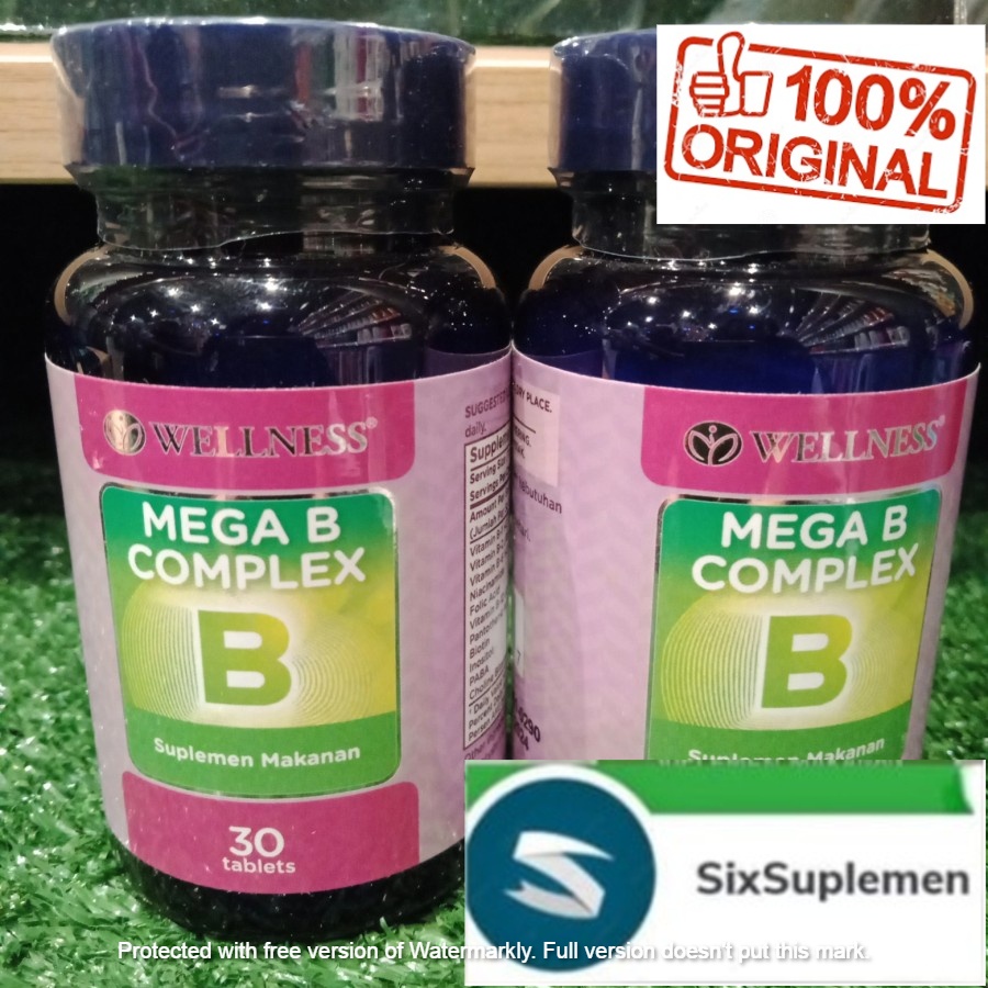 Wellness Mega B Complex 30 tablets tabs